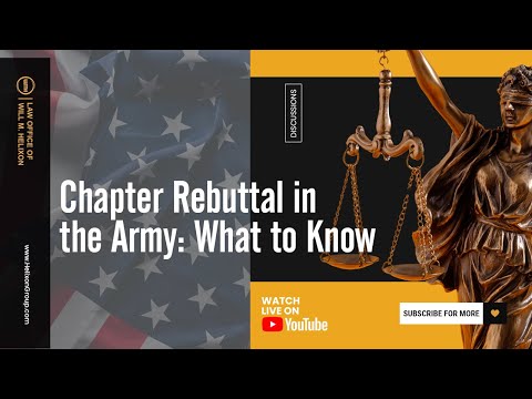Chapter Rebuttal in the Army: What to Know