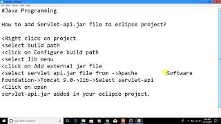 add Servlet-api.jar file to eclipse project