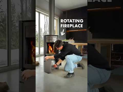 Innovative Rotating Fireplace Design for Off-Grid Living!