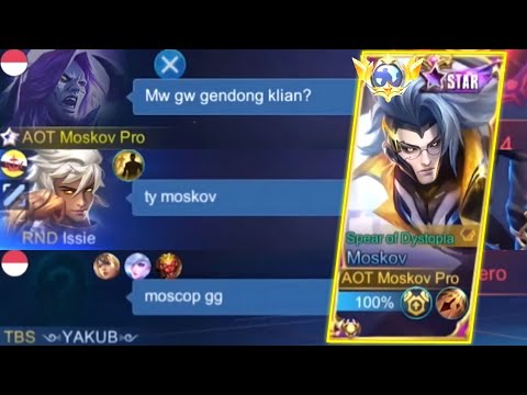 TOP GLOBAL MOSKOV WAJIB GENDONG PUBLIK (SOLO RANK) - MOBILE LEGENDS