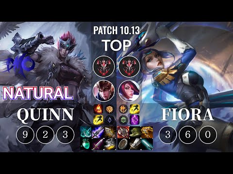 DMO Natural Quinn vs Fiora Top - KR Patch 10.13