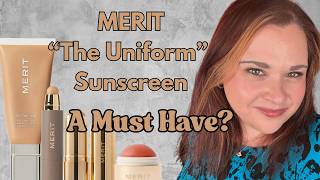 MERIT Uniform Tinted Sunscreen SPF 45 - ALL You Need for SUMMER! Review, Demo and MERIT BEAUTY HAUL!