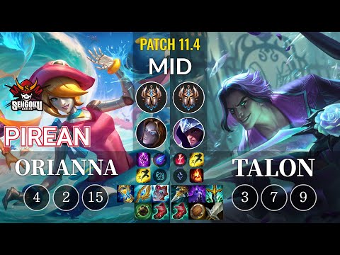 SG Pirean Orianna vs Talon Mid - KR Patch 11.4