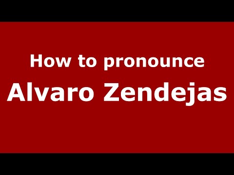 How to pronounce Alvaro Zendejas (Mexico/Mexican Spanish) - PronounceNames.com