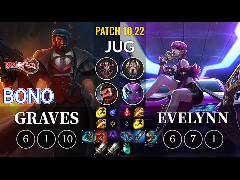 KT Bono Graves vs Evelynn Jungle - KR Patch 10.22