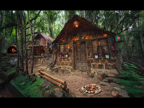 A Rainy Day in My Forest Cabin – Dogs, Fire, and Smoked Meat Wraps