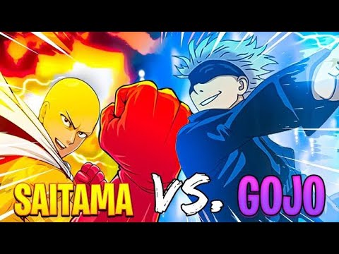 Saitama VS Gojo 👊 fight in Hindi 😊💐