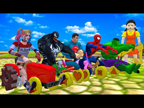 Epic Bike Challenge! Superhero 3D vs Squid Game 🎭 Slopes vs Candy Wheel – Shocking Ending!