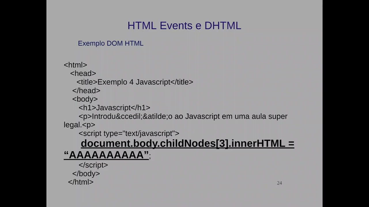 ES47B - Semana 1 - JavaScript, DOM e Eventos