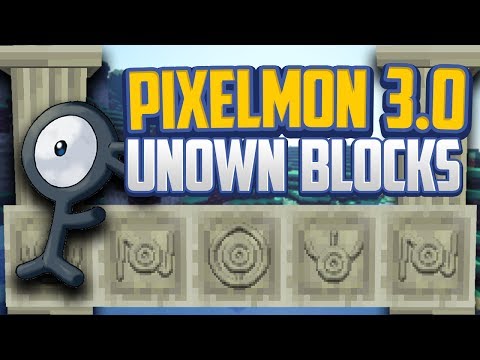 Minecraft Pixelmon 3.0 *Secret* Unown Blocks Showcase