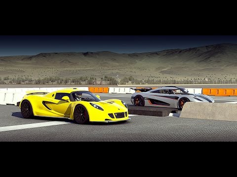 Koenigsegg ONE:1 vs Hennessey Venom GT Drag Race