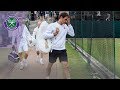 Roger Federer and Novak Djokovic arrive for Wimbledon 2019 final