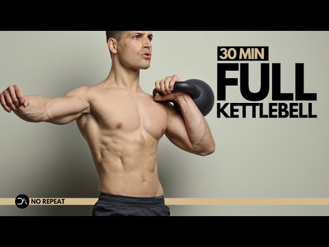 30 Min Full Body KETTLEBELL Workout | Controlled and Explosive | No Repeat Follow Along