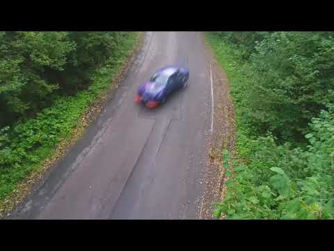 Drifting BMW e30 ( #Twinky ) in the autumn forest early in the morning