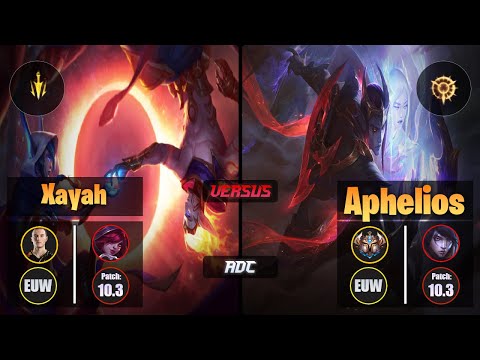 Perkz XAYAH (ADC) [Lethal Tempo] VS APHELIOS - Challenger EUW Patch 10.3