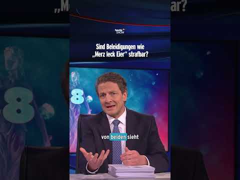 Sind Beleidigungen wie „Merz leck Eier“ strafbar? | heute-show #shorts