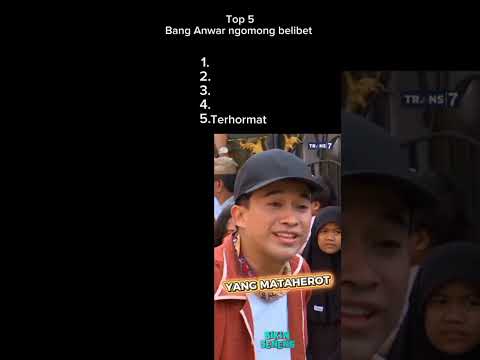 LUCU BANGETT..!!! ANWAR NGOMONG BELEPOTAN NGAKAKK HAHAHAHA