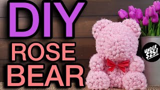 DIY VALENTINE’S DAY | 13” ROSE BEAR | UNDER $25!