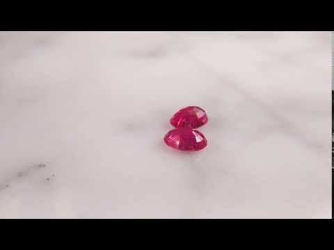 Matched Pair Oval Burma Rubies Sku # 55 20 029 BLL Pav