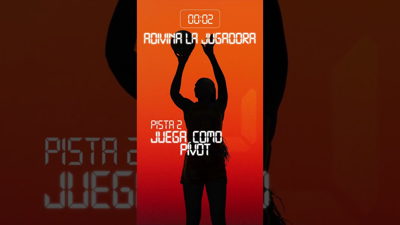 V&iacute;deo p&oacute;ster de Awa Fam en tonos naranjas y rojos con letras blancas y una fotograf&iacute;a de la jugadora.