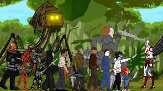 Download lagu Kratos vs HouseHead,IT,Nemisis,Carnage,Predator,Ghost,LeatherFace,Jahson,Freddy,Michael,Jeff,Chucky mp3