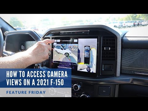 Part of a video titled How to Access Different Camera Views on the 2021 F-150 - YouTube
