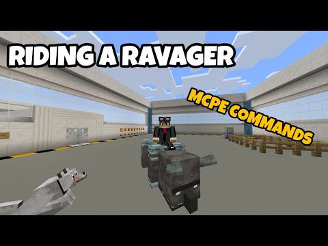 How to Ride a Ravager using Commands in Minecraft Bedrock Edition!!