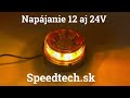 LED maják oranžový 12/24V - 16x1W LED / ECE R65 na pevnú montáž (ø142x59mm) - Video Youtube