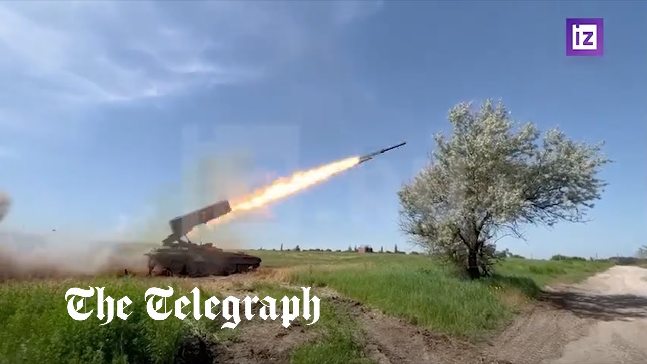 Ukraine war: Russian troops run for their lives just seconds after launching rocket attack
