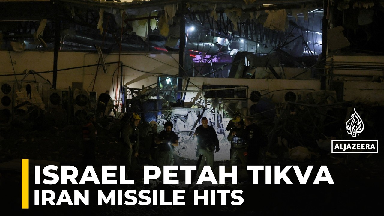 Iran missile hits Petah Tikva, blasting crater and damaging buildings in central Israel