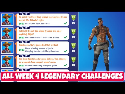 All Week 4 Legendary Quest Challenges Guide! - Fortnite Chapter 2 Season 7