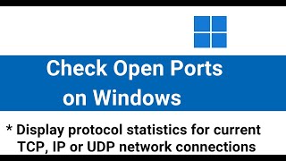 How to check open ports on windows computer | Netstat commands | Check port number in use or free
