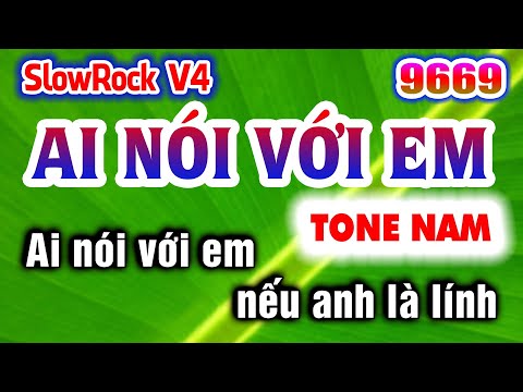Karaoke AI NÓI VỚI EM Tone Nam Nhạc Sống KLA | Karaoke Organ 9669