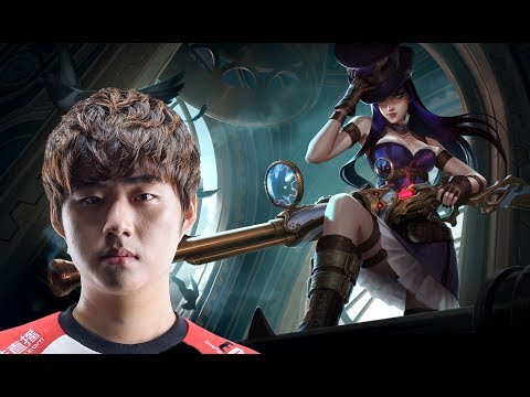 SKT Bang as Caitlyn/Lulu vs Lucian/Zyra bot S7