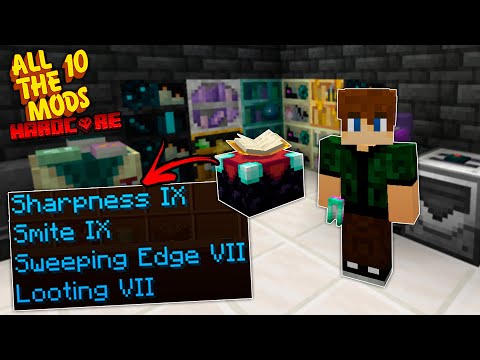 SUPER ENCANTAMENTOS!! Como conseguir com o Apotheosis!! - Minecraft ATM 10 Hardcore E33 (1.21)