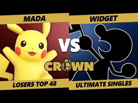 Crown 2019 SSBU - Mada (Pikachu) Vs. Widget (Game & Watch) Smash Ultimate Tournament L Top 48
