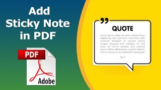 How to add sticky notes in pdf using adobe acrobat pro dc