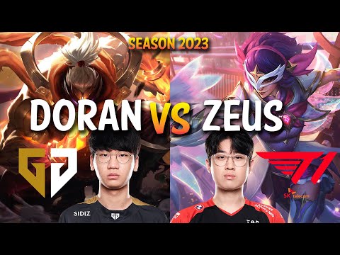 GEN Doran vs T1 Zeus - Doran JAX vs Zeus QUINN Top - KR Ranked