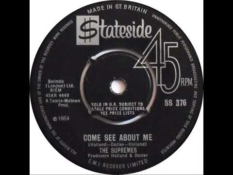 UK New Entry 1965 (21) The Supremes - Come See About Me