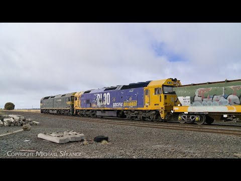 7734V Pacific National Grain Train With G520 & BL30 Departs Gheringhap (10/4/2024) - PoathTV Railway
