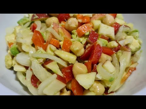 🤤 Ensalada de GARBANZOS (EXPLOSIÓN de SABOR) con MANZANA, ZANAHORIA, CEBOLLA y más 😍