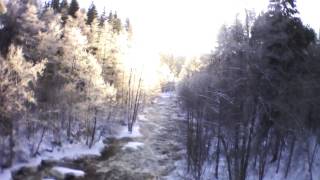 preview picture of video 'AR Drone 2.0 flight with speedy takeoff in winter'