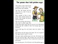 The goose that laid Golden eggs || Short story in English