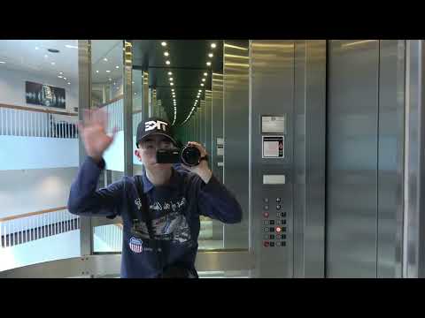 LOUD but EPIC MOTOR! Montgomery Hydraulic Elevators at Crystal Park Plaza in College Station, TX.