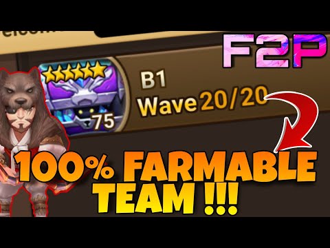 100% FARMABLE TEAM !!! - MANA STONE DUNGEON SUMMONERS WAR
