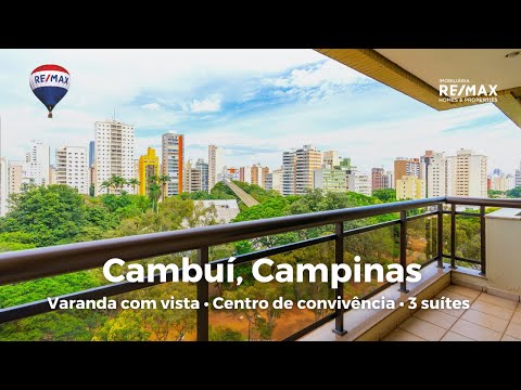 Apartamento alto padrão com varanda, Cambuí, Campinas