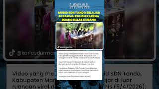 Viral Murid SDN Tando Belajar di Bawah Pohon, Kekurangan Ruang Kelas Jadi Penyebab Utama Sekolah