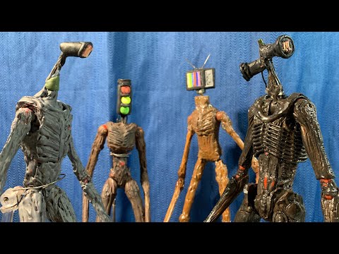 Siren head vs bridge worm vs light head vs traffic light head vs tv head vs neazod an epic battle