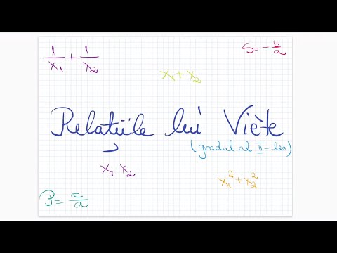 Viete's Relations - Equation of the Second Degree - Grade 9