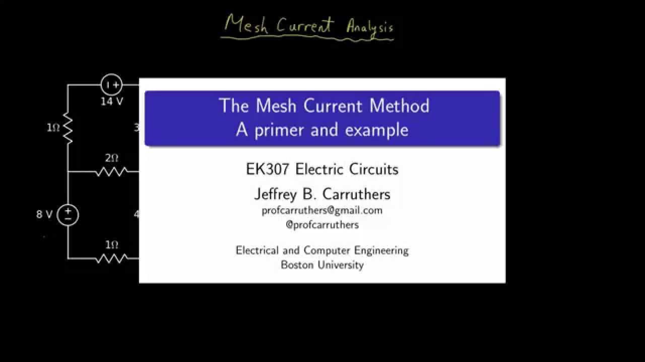 Mesh Current Analysis for a Two-Loop Circuit